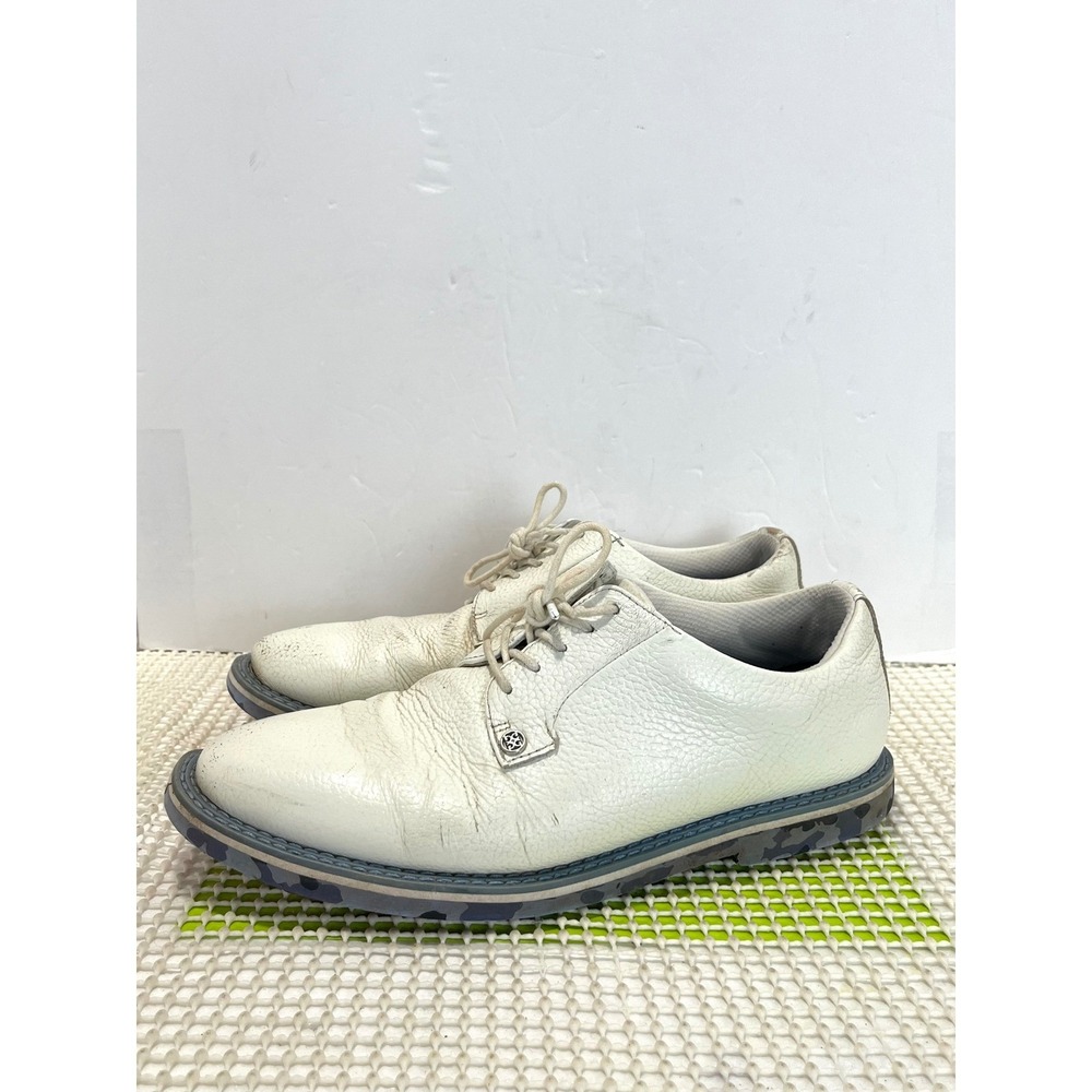 G/FORE Gallivanter Leather Golf Shoes Men's 9 White Pebble Camo Sole